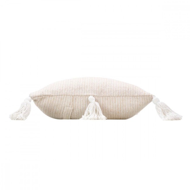 Housse de coussin Ines 40 × 40 cm coton avec pompons | Irisia Maison Housse de coussin Ines 40 × 40 cm coton avec pompons | Irisia Maison