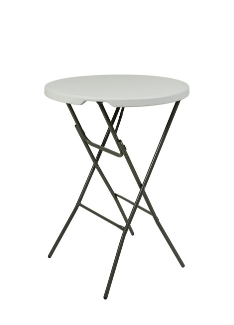Table mange‑debout pliable ronde Ø 80 cm × H 110 cm pour réceptions et apéros