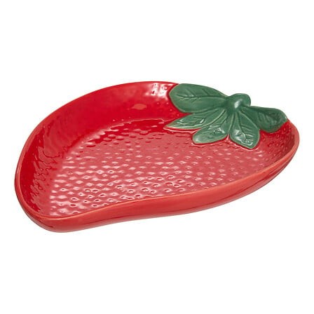 coupelle fraise dolomite rouge 21 cm deco table fruit