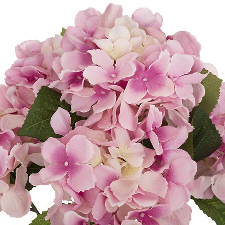 Bouquet d’hortensias artificiels H 42 cm – fleurs décoratives en rose, bleu ou blanc