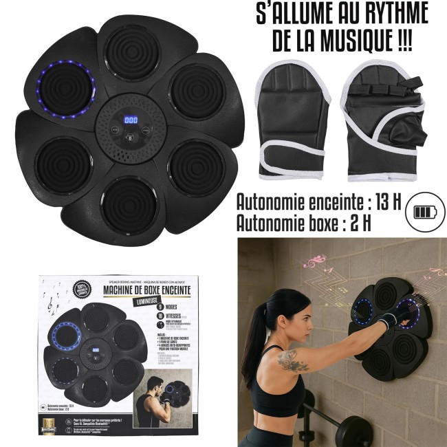 Machine de boxe murale avec enceinte LED | Irisia Maison