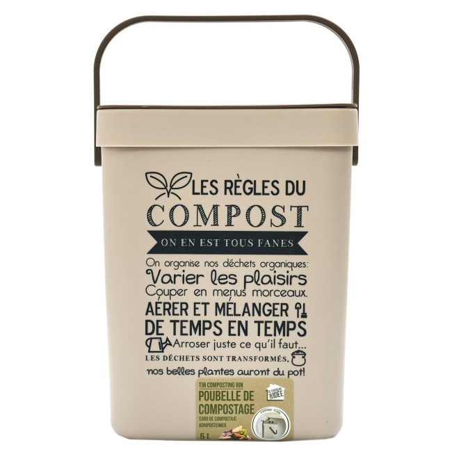 Poubelle à compost avec accroche – seau compost cuisine Poubelle compost cuisine avec accroche seau déchets organiques