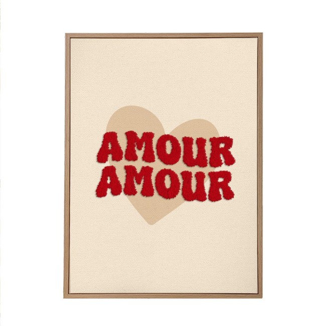 Toile Tuftée Amour Amour 30 × 40 cm | Irisia Maison
