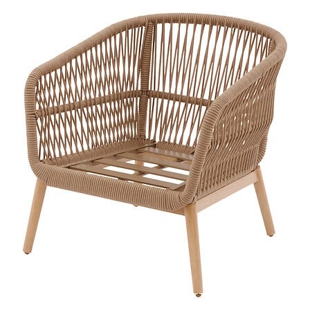 Fauteuil de salon de jardin ORISSA taupe – siège extérieur confortable