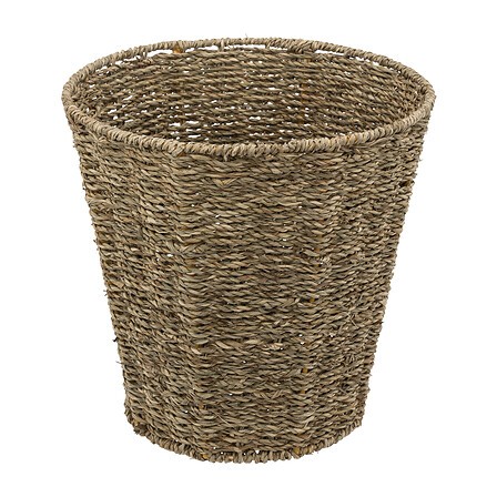 Poubelle 9 L en roseau avec couvercle