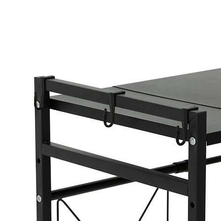 Étagère extensible micro-ondes noire 45,5 cm – support rangement cuisine