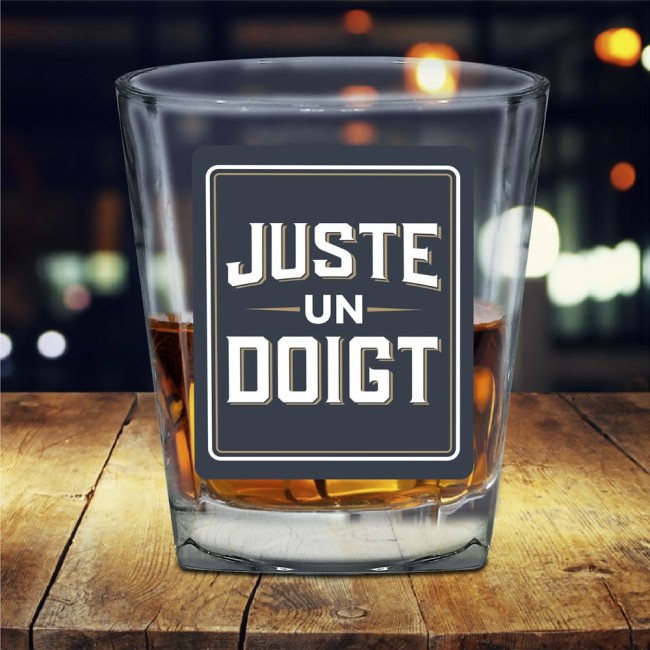 verre whisky juste un doigt humoristique cadeau apero
