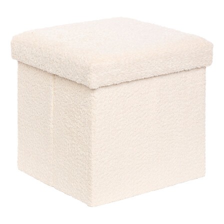 pouf pliant Soana ivoire 38 cm assise d'appoint
