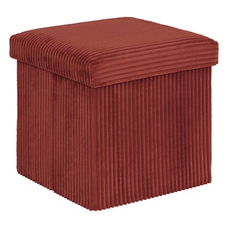 pouf pliant Arum côtelé ambre 38 cm pouf pliant Arum côtelé ambre 38 cm