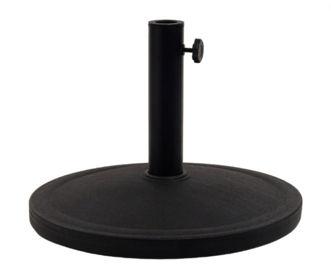 Pied de parasol béton noir 20 kg base stable extérieur
