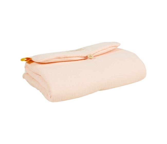 Matelas à langer nomade coton rose | Irisia Maison