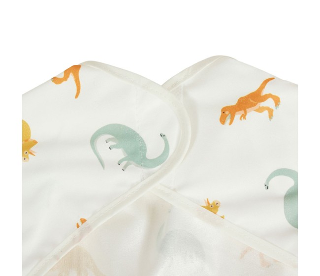 bavoir manches longues dinosaure bebe 12-24 mois impermeable poche repas
