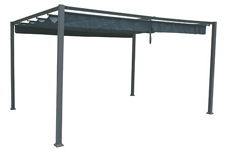 Tonnelle Palmeira 3x4 m aluminium ardoise toit rétractable jardin