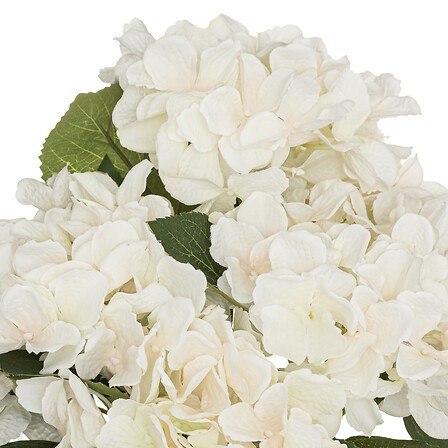 Bouquet d’hortensias artificiels H 42 cm – fleurs décoratives en rose, bleu ou blanc