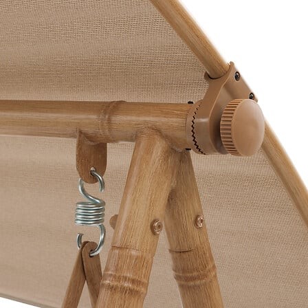 Balancelle 2 places effet bois lin – balancelle extérieure élégante Balancelle Baroe 2 places effet bois lin jardin terrasse