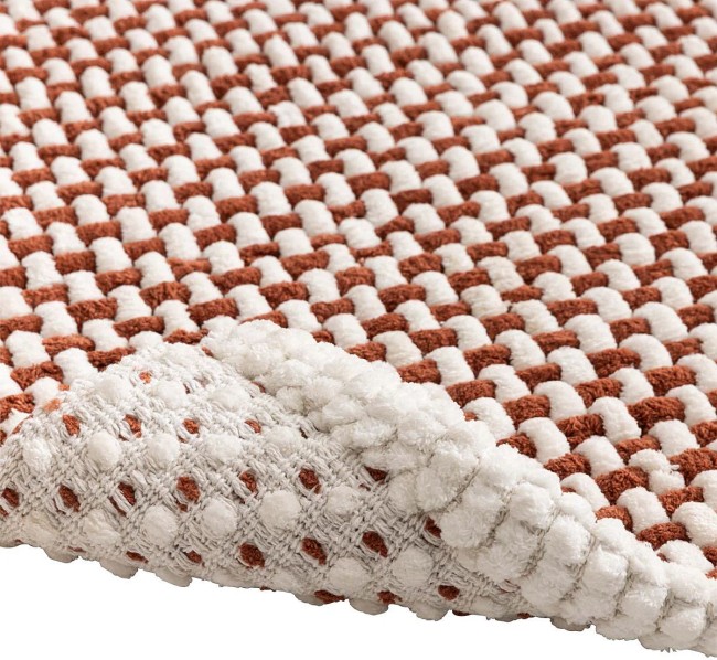 tapis de bain chenille Rafael 50 x 80 cm terracotta