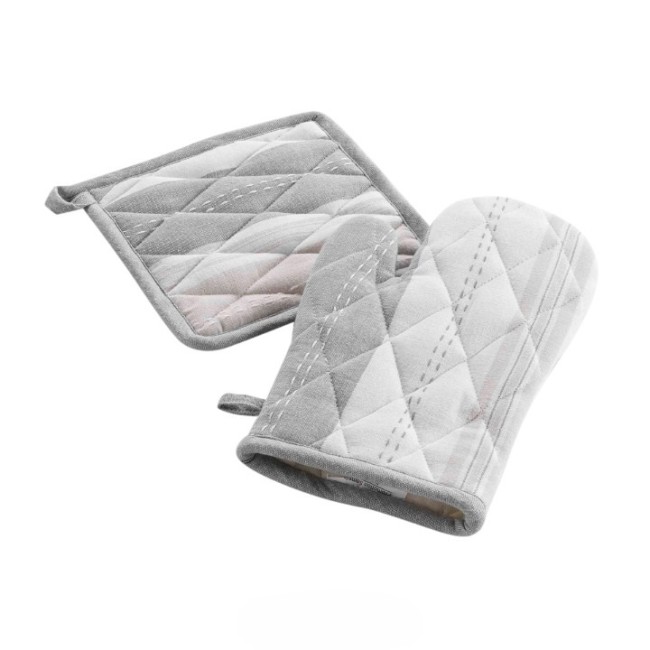 ensemble textile cuisine Andria tablier manique gant et torchons