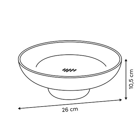 Corbeille à fruits Poly 26 cm beige en PP – rangement fruits cuisine