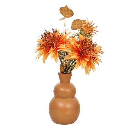 Composition Automnale 32 cm avec Vase Céramique | Irisia Maison Composition Automnale 32 cm avec Vase Céramique | Irisia Maison