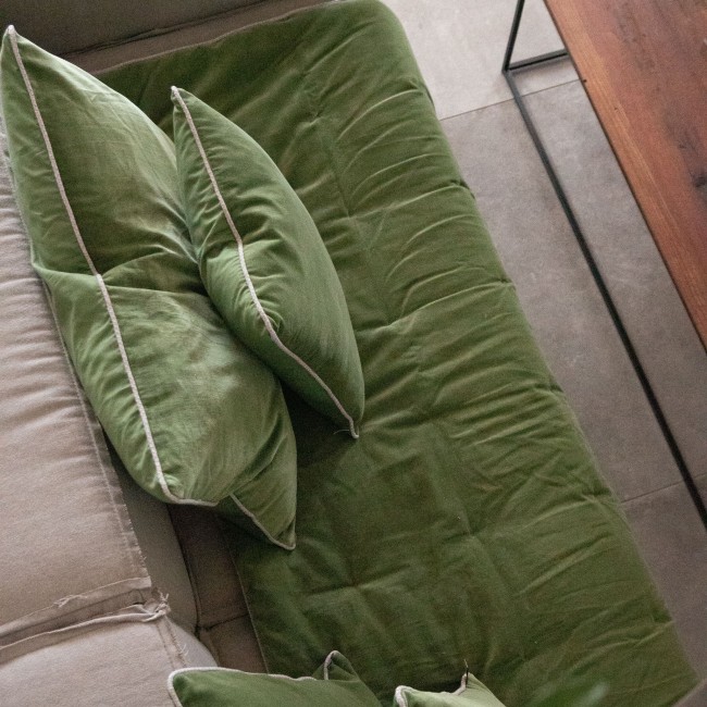 Édredon Jaipur pesto 80 × 200 cm | Sud Étoffe Édredon Jaipur pesto 80 × 200 cm | Sud Étoffe