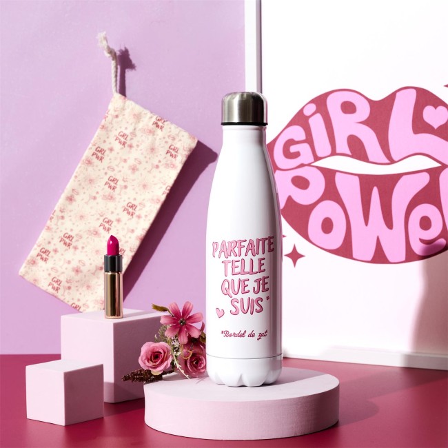 Coffret bouteille isotherme 50cl inox avec étui et mousqueton Coffret bouteille isotherme 50cl inox avec étui et mousqueton