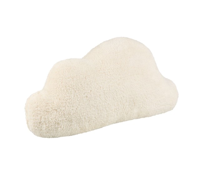 Coussin nuage bouclette blanc – déco intérieure confortable