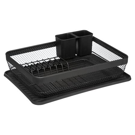 Égouttoir 1 niveau métal noir | 6 assiettes | Irisia Maison