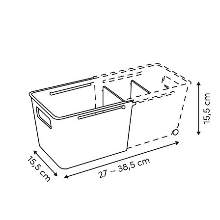 Panier organiseur extensible Stora 38,5 cm | Irisia Maison