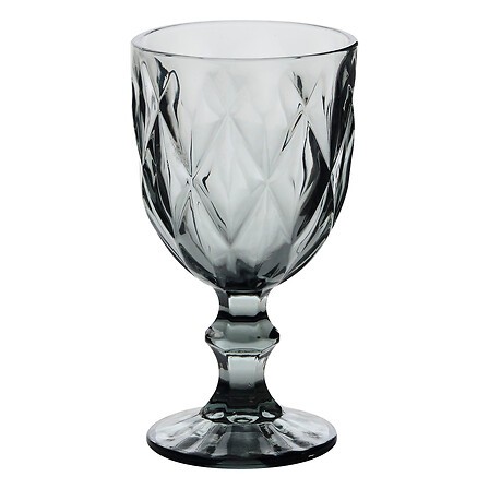Lot de 6 verres à vin gris 23 cl – verrerie élégante table