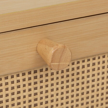 Meuble bas cannage 80 cm – buffet bois naturel style bohème tendance meuble bas cannage 80 cm bois rotin rangement style boheme interieur