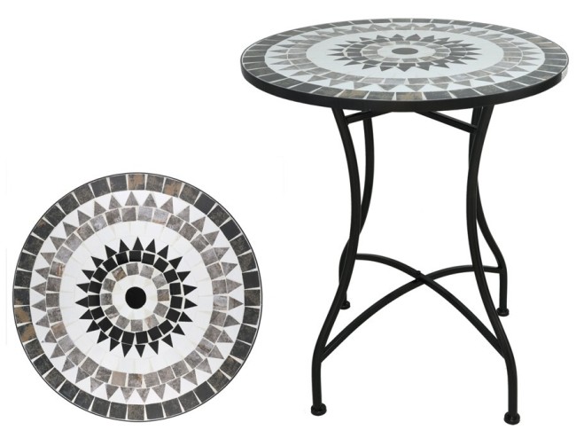 Table mosaïque ronde 60 cm Cordoue table jardin décorative