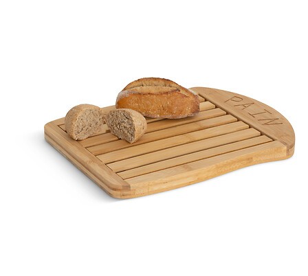 Planche à découper pain bambou 34 x 26 cm – planche pratique Planche à découper pain bambou 34 x 26 cm avec récupérateur miettes