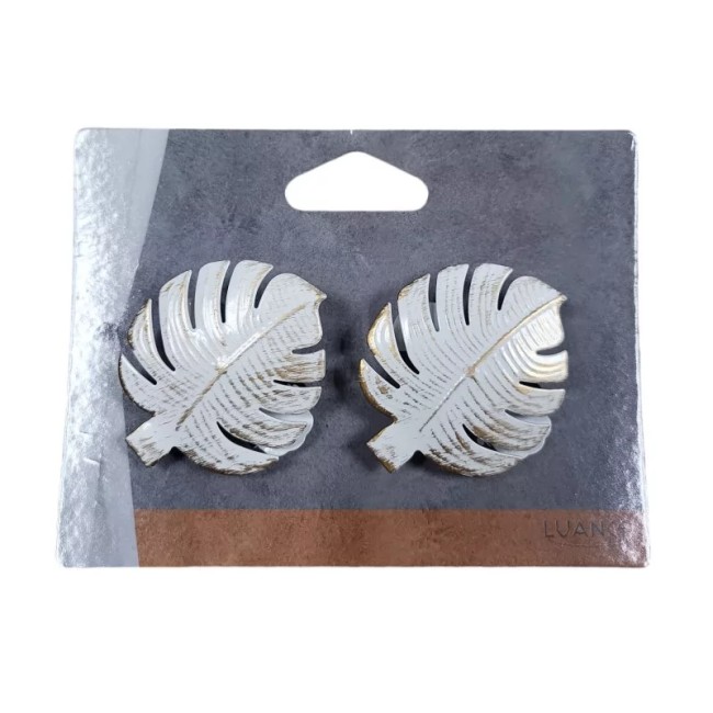 Pince métal Acapulco blanc – Accessoire décoratif pour rideaux | Irisia Maison