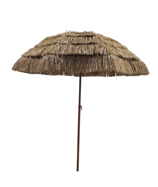 Parasol en paille diamètre 205 cm style exotique jardin terrasse