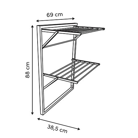 Étendoir à linge de porte pliable 7 m | Irisia Maison