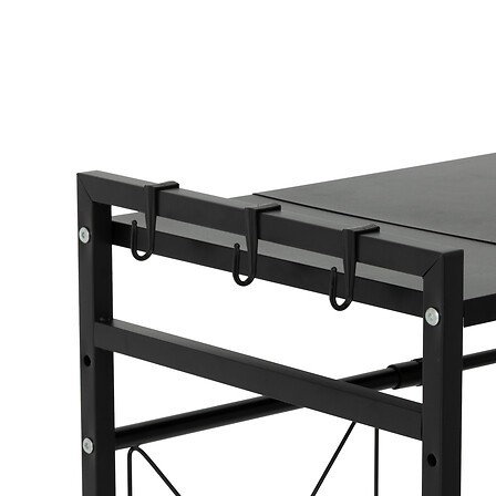 Étagère extensible micro-ondes noire 45,5 cm – support rangement cuisine