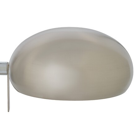 lampe à poser métal argenté 38 cm avec abat-jour orientable