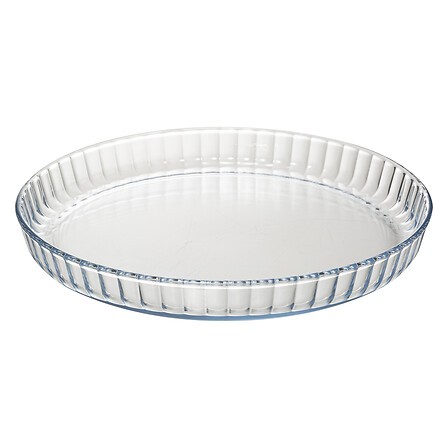 Plat à tarte en verre diamètre 30 cm avec couvercle – plat pâtisserie
