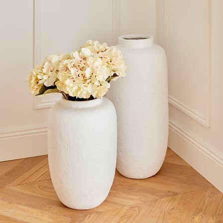 Vase Elène Blanc 45,5 cm en Magnésie | Irisia Maison