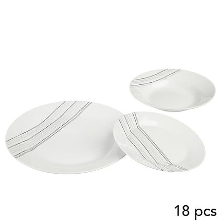 Set de vaisselle 18 pièces pour 6 personnes – table complète