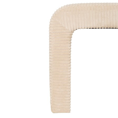 pouf côtelé Sevi beige assise d'appoint 43,5 cm