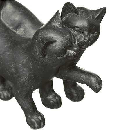Statue décorative duo de chats en résine – hauteur environ 15 cm
