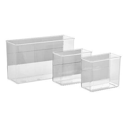 Lot de 3 organiseurs magnétiques PET transparents | Irisia Maison