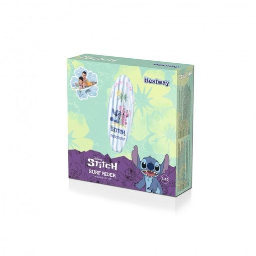 planche gonflable stitch 114 cm matelas piscine enfant poignées