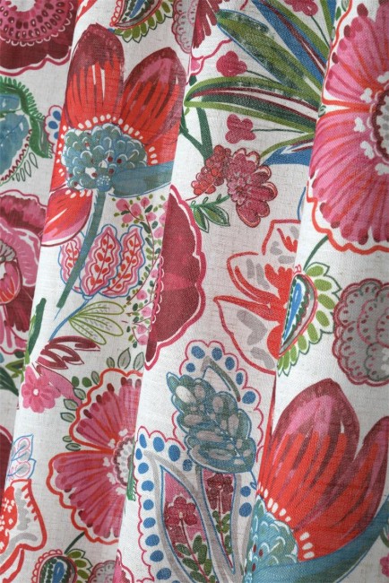 Rideau floral Bellissima multicolore 140 × 260 cm | Irisia Maison