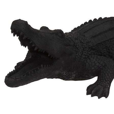 Crocodile déco extérieur Diego résine noir 100 cm jardin terrasse