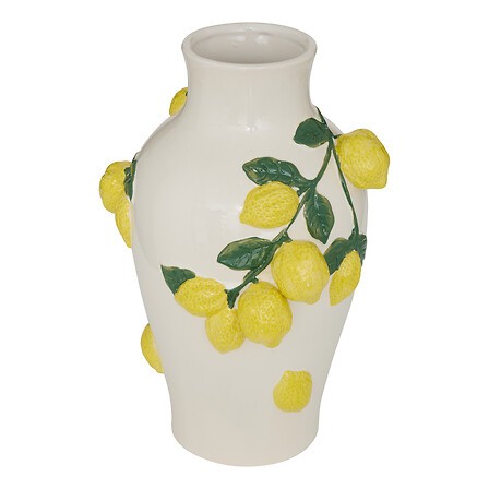 Vase Fruity céramique citrons décoration méditerranéenne Vase Fruity céramique citrons décoration méditerranéenne