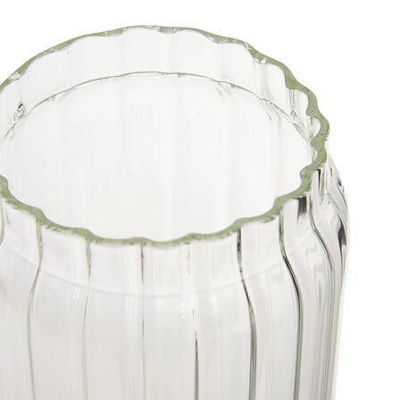 Bocal en verre 1,3 L avec couvercle en acacia | Irisia Maison