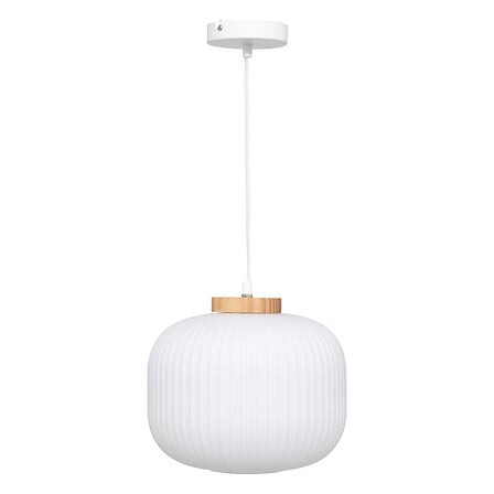 Suspension verre blanc Ø25 cm luminaire intérieur