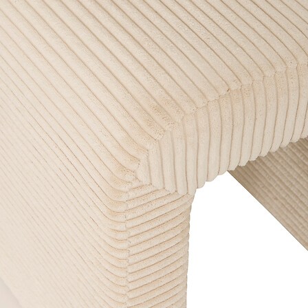 pouf côtelé Sevi beige assise d'appoint 43,5 cm